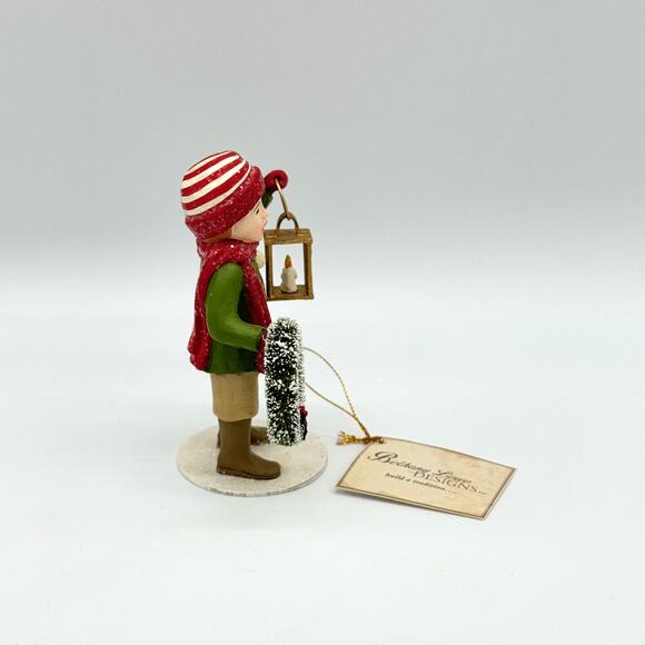 Bethany Lowe Christmas Caroling Louis with Lantern Boy Figurine NEW - Picture 7 of 8